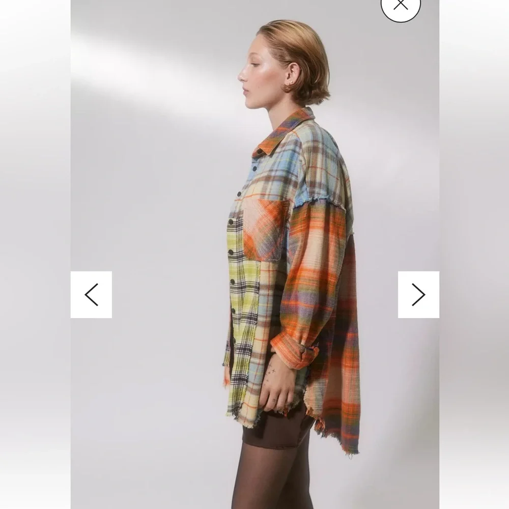 Urban Outfitters 
BDG Red, yellow and Blue Patchwork Plaid Shirt XS - Picture 2 of 16